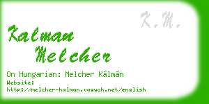 kalman melcher business card
