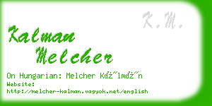 kalman melcher business card